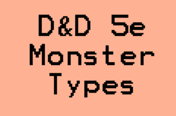 D&D 5e Monster Types